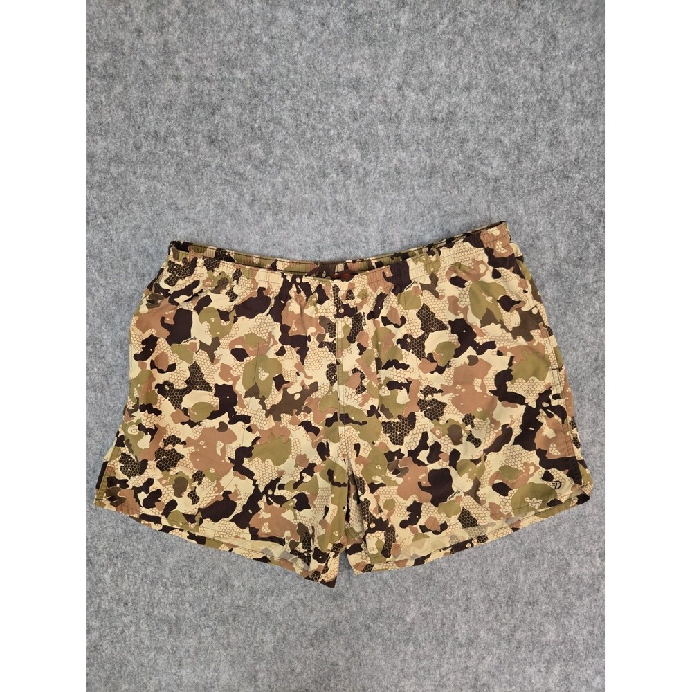 Duck Camp Scout Shorts Mens XL 5" Camouflage Camo Outdoor Hike Camp Swim Trunks